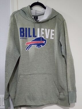 Nike Men’s Buffalo Bills 'BILLIEVE' Hoodie - Light Olive Green Size XXL
